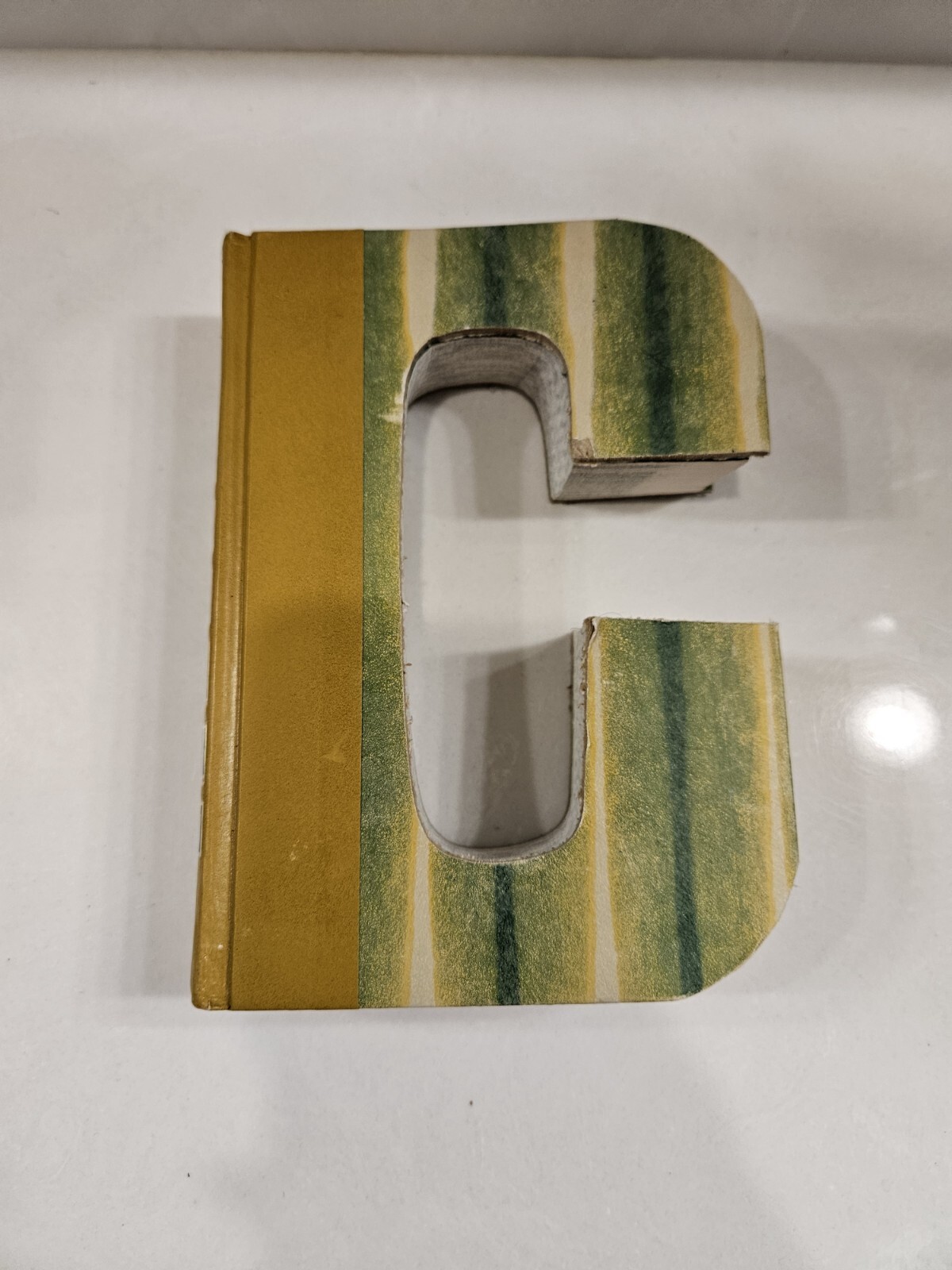 “C” Decor Letter: Cutout From A Book – Reader’s Digest Condensed Books –
