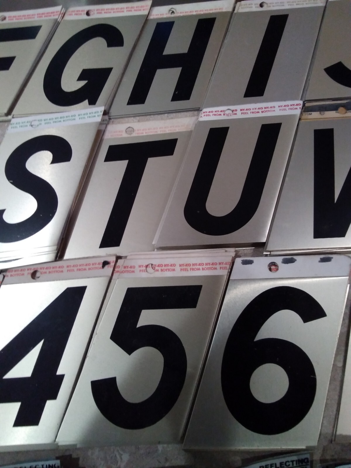 Assorted Vinyl and Metal Self Adhesive Letters & Numbers 3"+ 4" Tall 400+