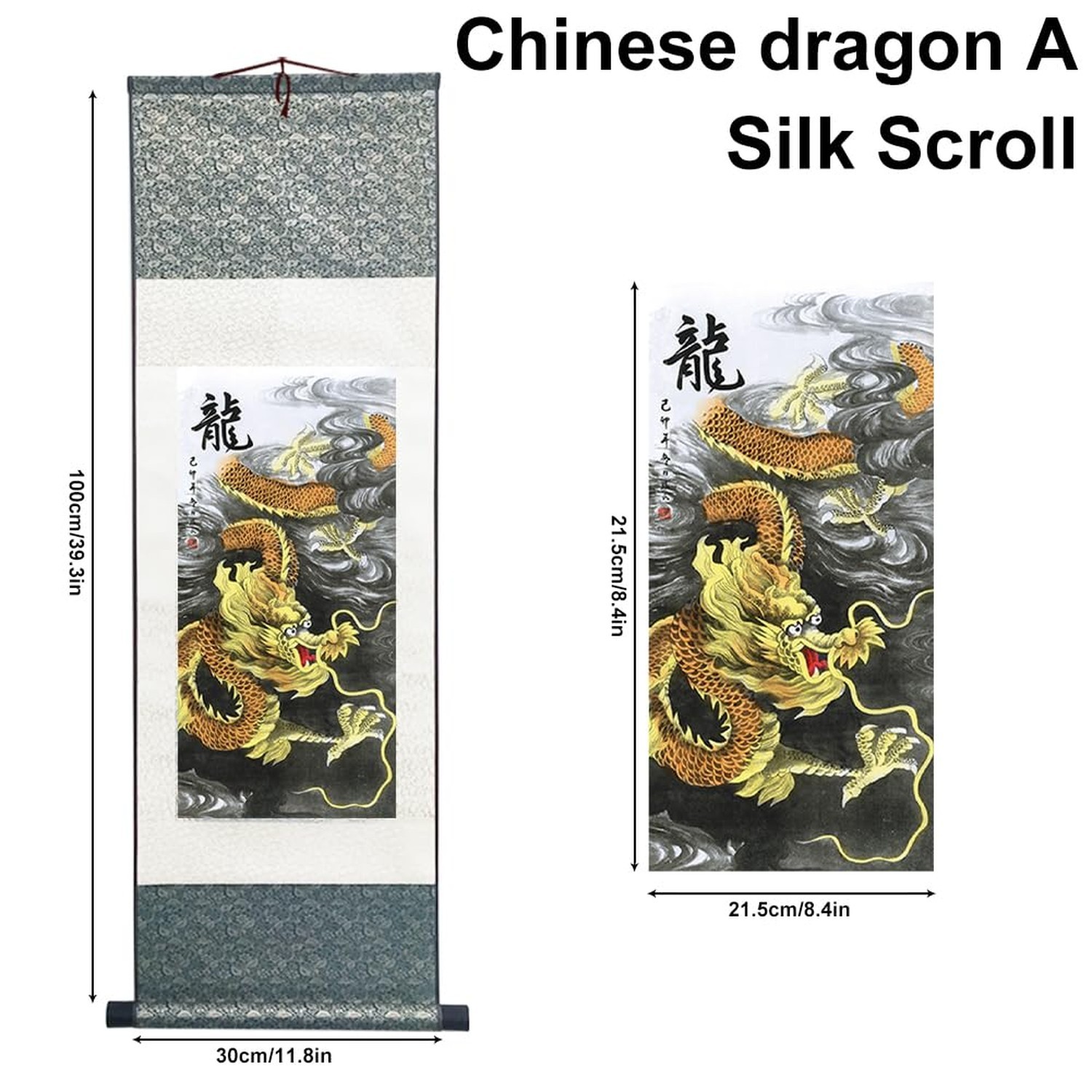 Ziosxin Chinese Art – Landscape Ink & Flower Bird Scroll Painting, Silk Tapes…