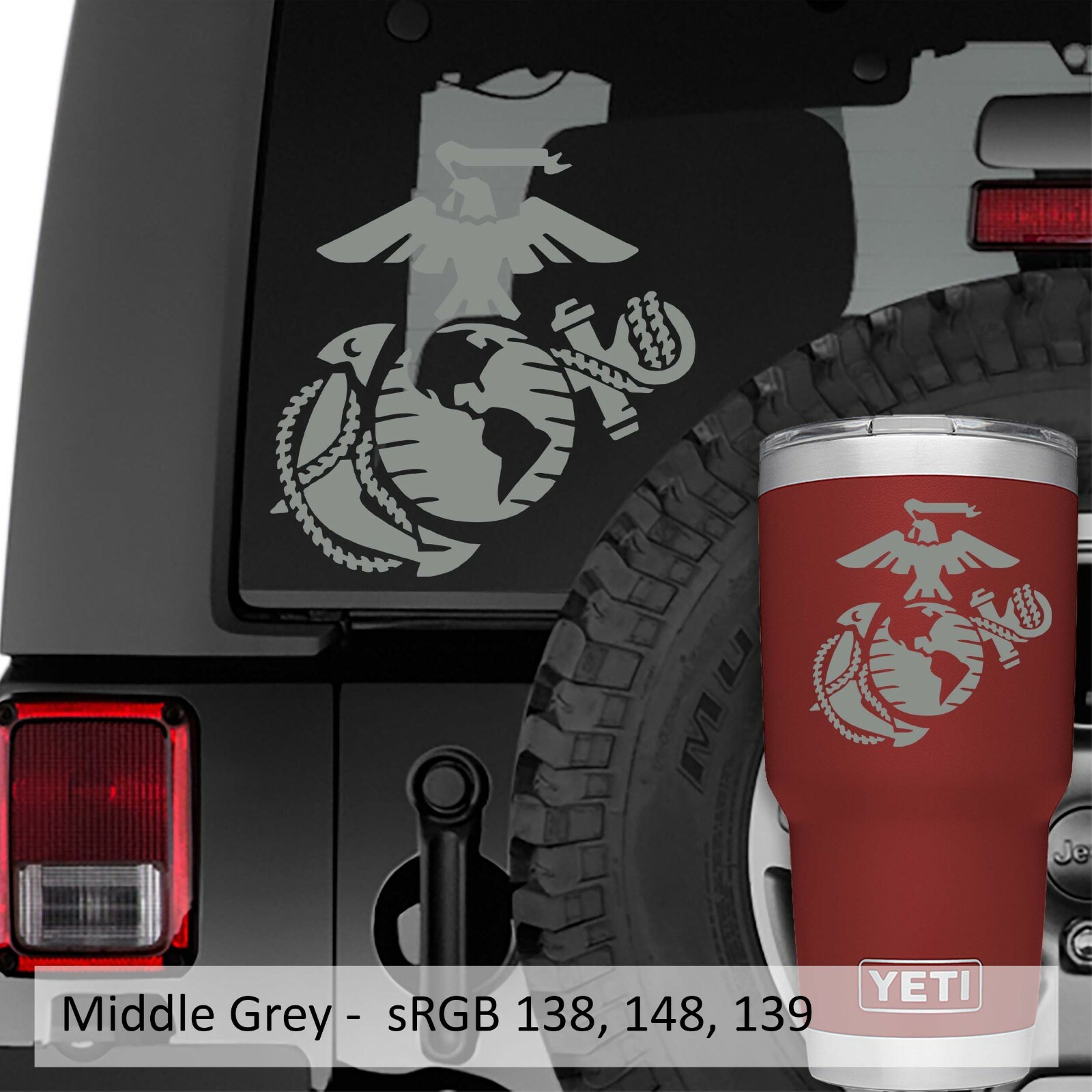 Marine Corps Eagle Globe Anchor EGA Vinyl Decal