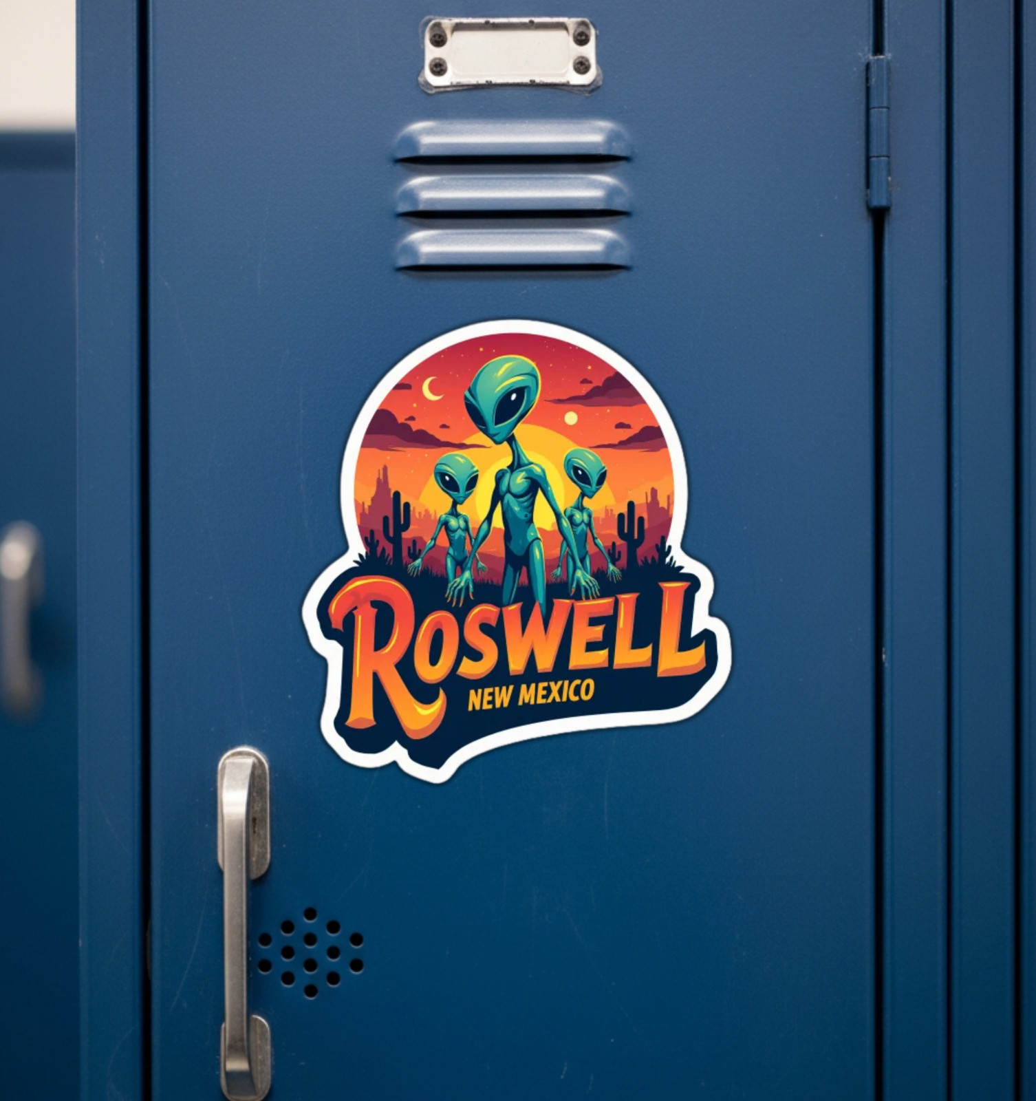 Roswell New Mexico Fridge Magnet or Laptop Sticker