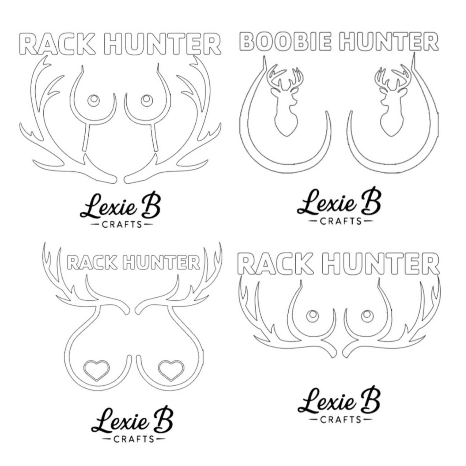 Rack Hunter Decals Hunting Adult Humor Stickers Toolbox Decal Cup Decal Computer