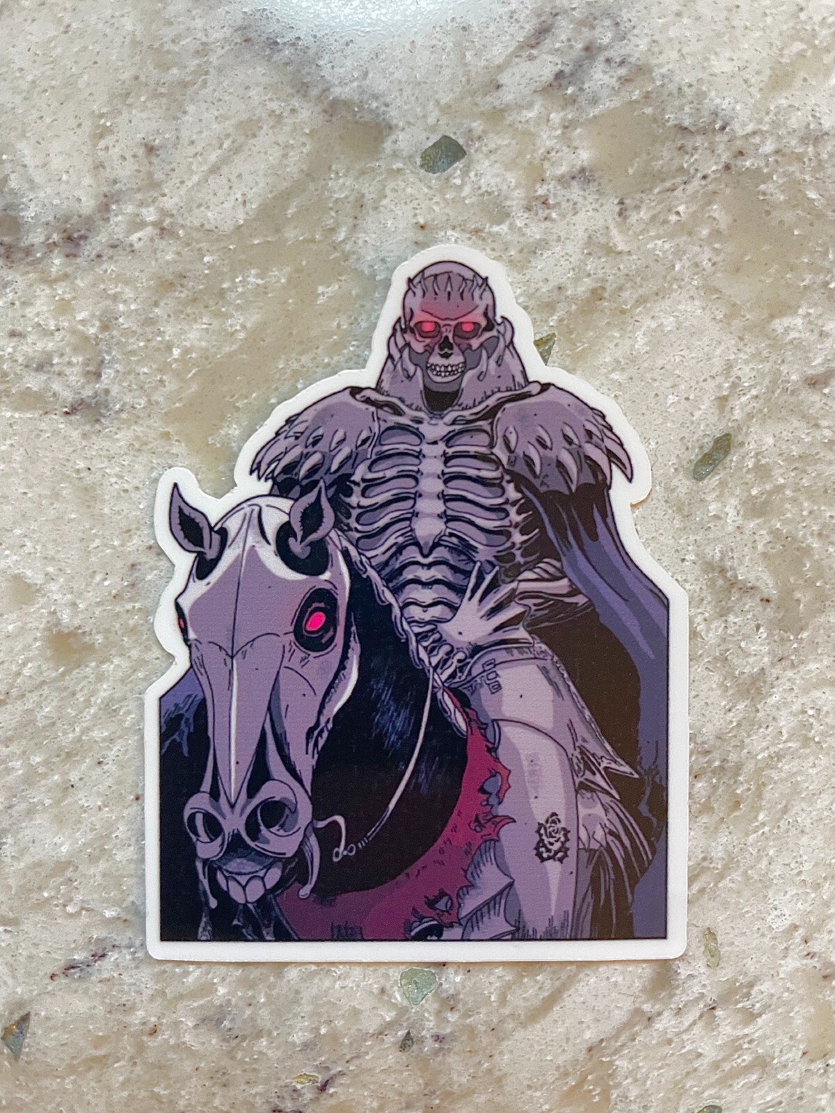 Berserk Skull Knight Sticker l Gloss or Holographic l Waterproof Decal