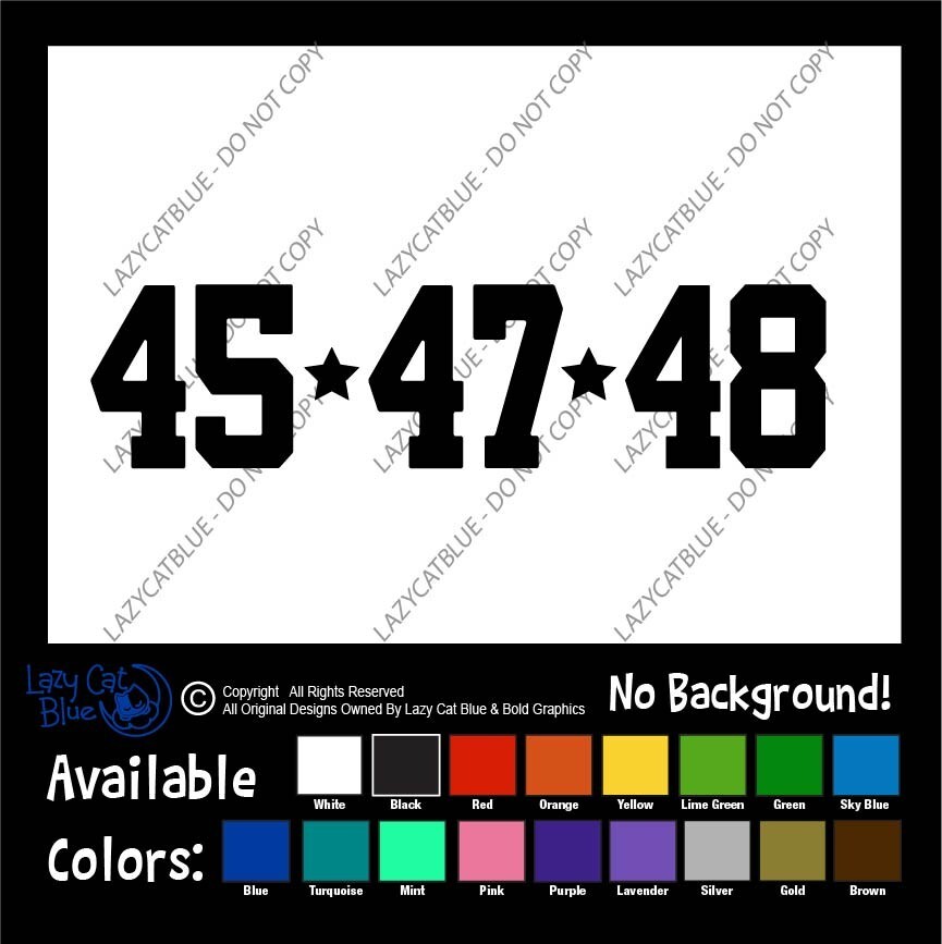 Trump Decal Sticker 45 47 48 Third Term MAGA Republican Political America Great