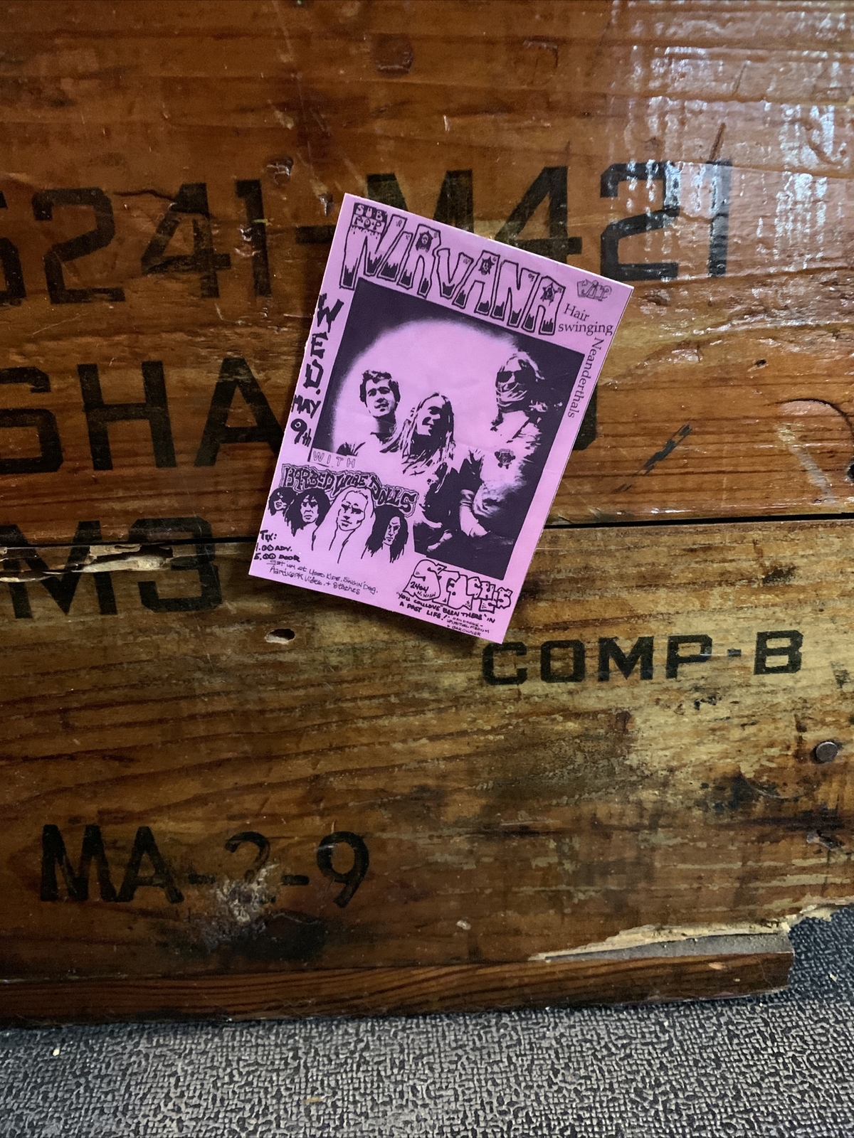 Grunge Concert Poster Sticker. Nirvana Early Days