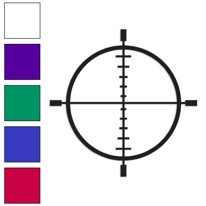 Crosshairs Target, Vinyl Decal Sticker, Multiple Colors & Sizes #185