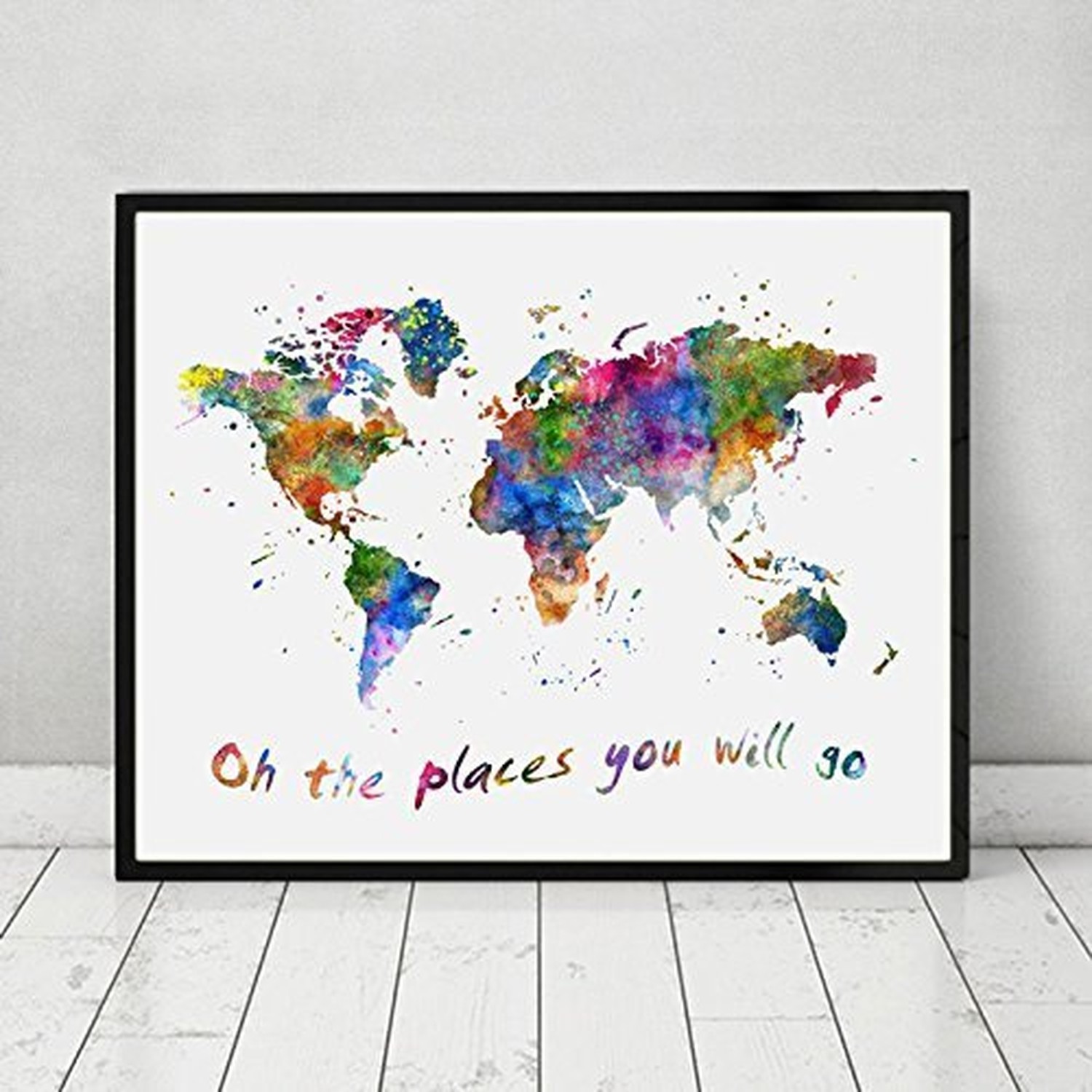 Oh The Places You Will Go Quotes The World Map Wall Art Watercolor World Map …