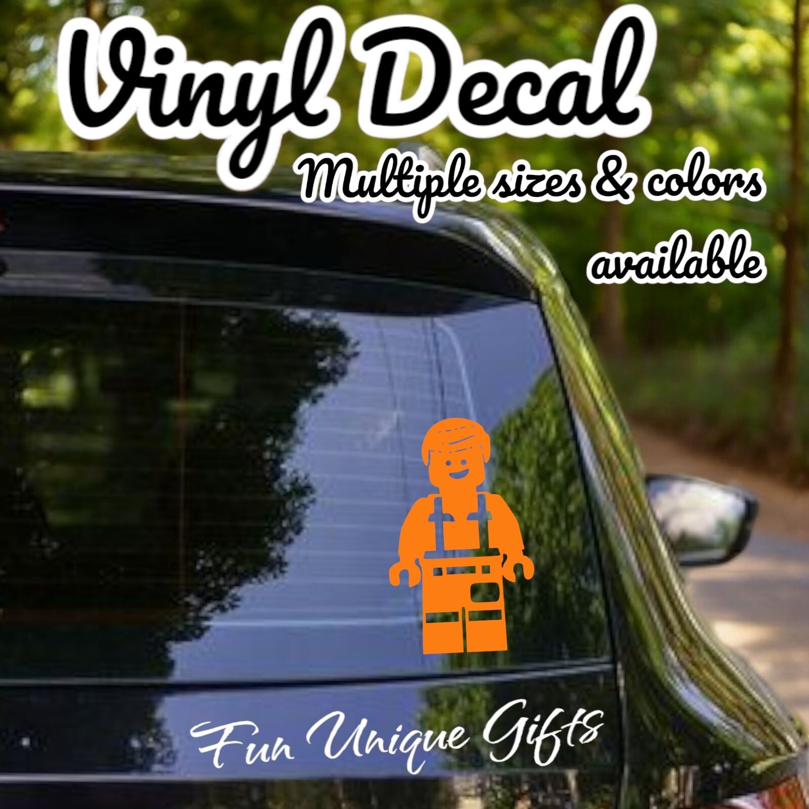 Construction Lego Vinyl Decal Sticker -Multiple Colors & Sizes- FREE SHIPPING