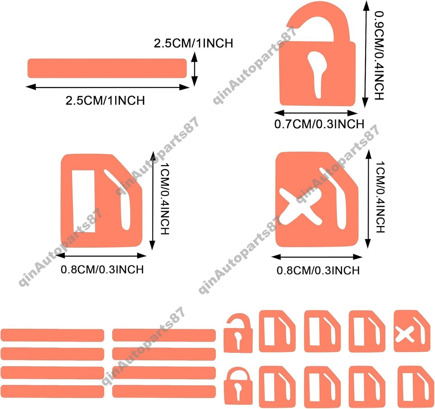 Car Sticker Car Door Window Switch Luminous Sticker Night Safety Accessories