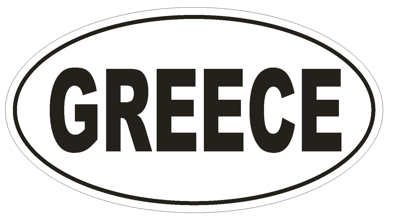 GREECE Oval Bumper Sticker or Helmet Sticker D2115 Country Euro oval