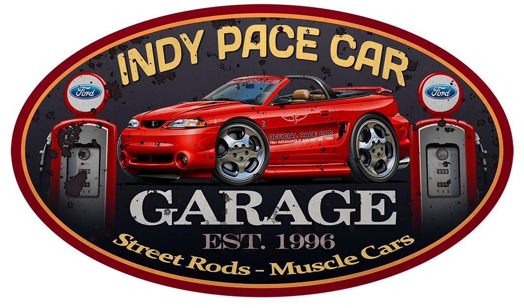 1994 Ford SVT Cobra Mustang Indy Pace Car Garage Sign Wall Art Graphic Sticker