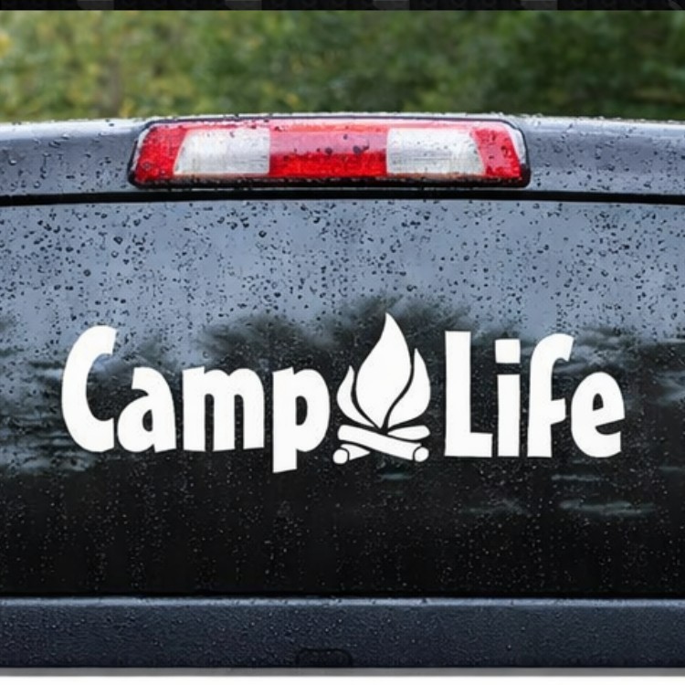 Camp Life Vinyl Decal Sticker – Die Cut ATV RV Camping, Outdoors Family