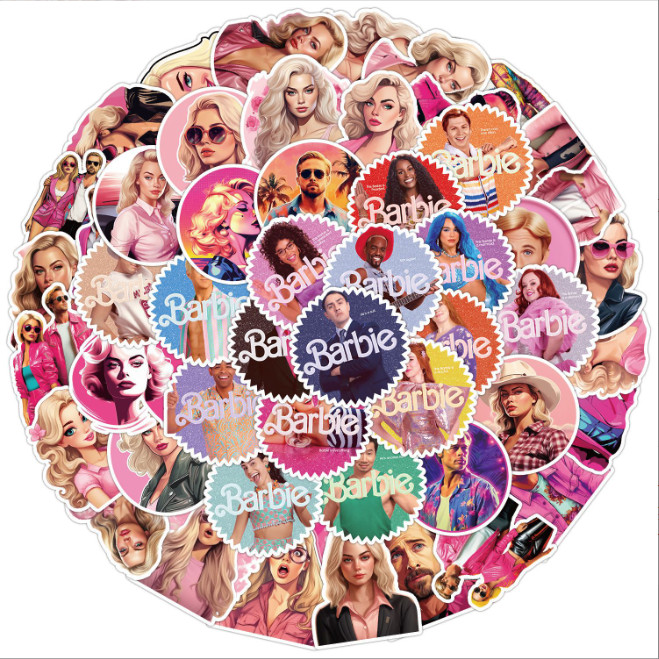 50 Pcs Stickers Barbie Movie Luggage Car Vinyl Decal Ken Kenergy Margot Robbie