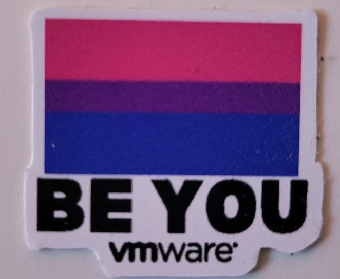 VMware Be You Pride Rainbow Sticker Decal Vinyl NEW 1×1 BI Bisexuality