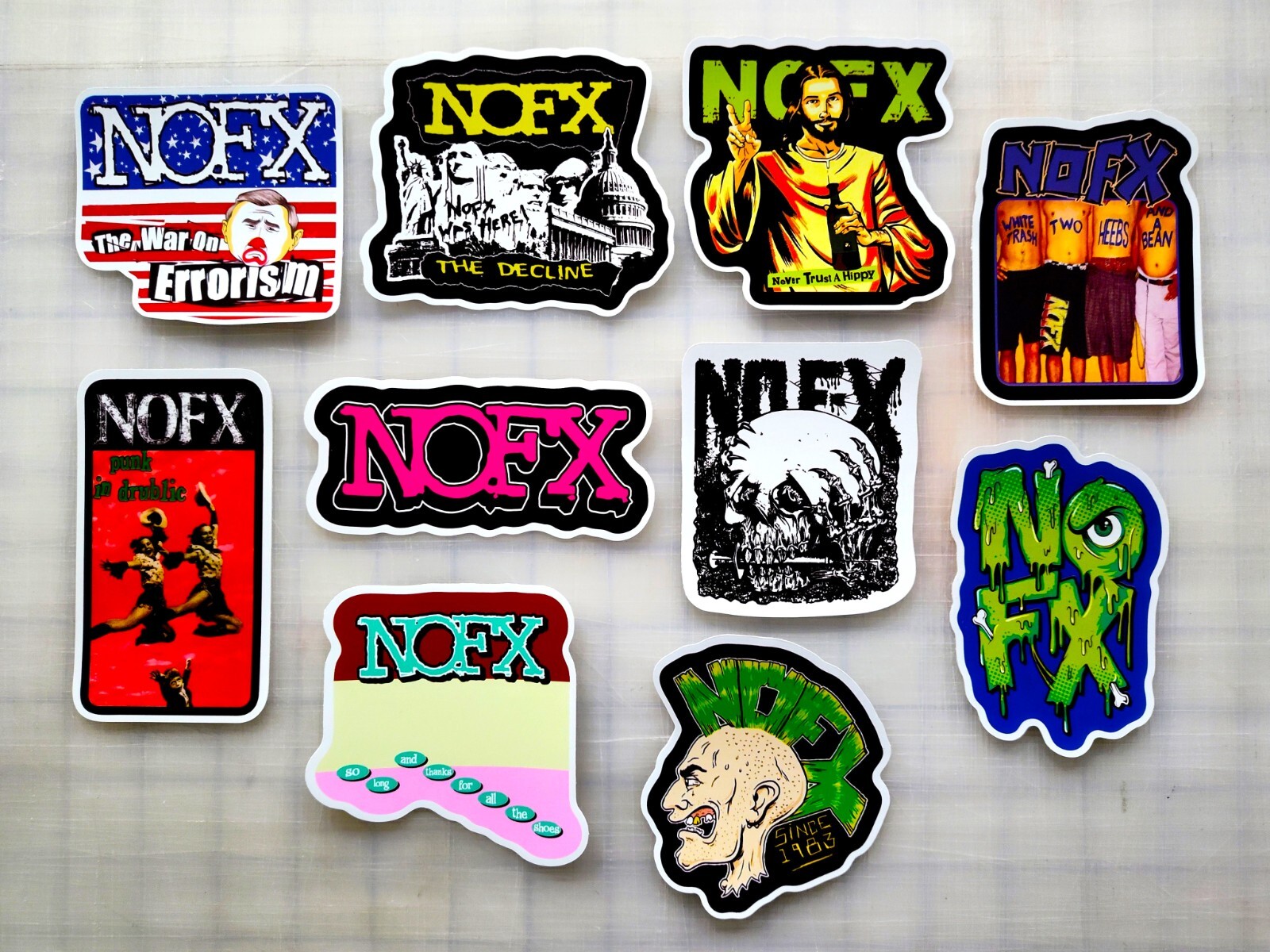NOFX Sticker Pack (10) Ska Skate Punk Rock Band