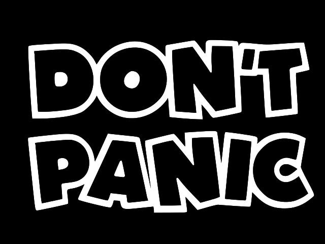 DON'T PANIC HITCHHIKERS GUIDE Vinyl Decal Car Wall Sticker CHOOSE SIZE COLOR