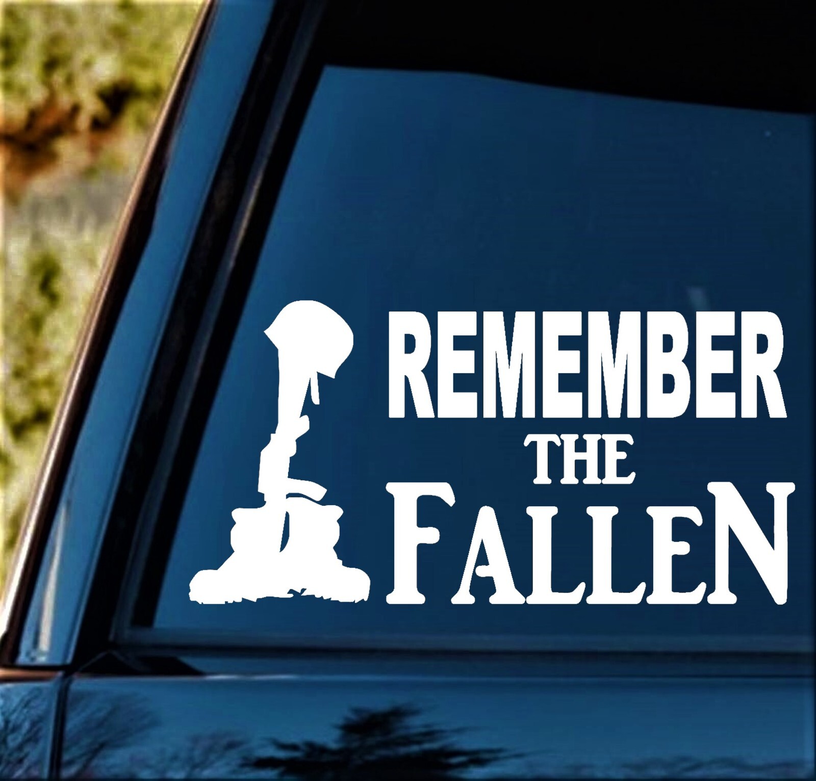 Remember The Fallen Soldier Decal Sticker Army Navy Air Force Marines Vet F1055