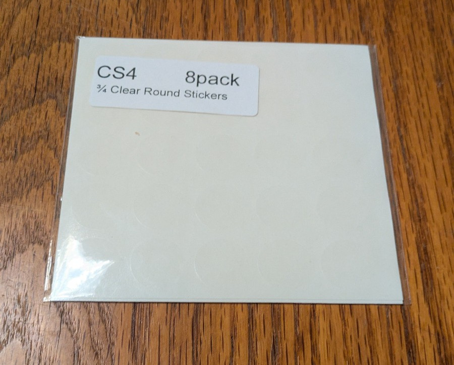 3/4" Clear Round Seal Label Stickers (200 Stickers Total)