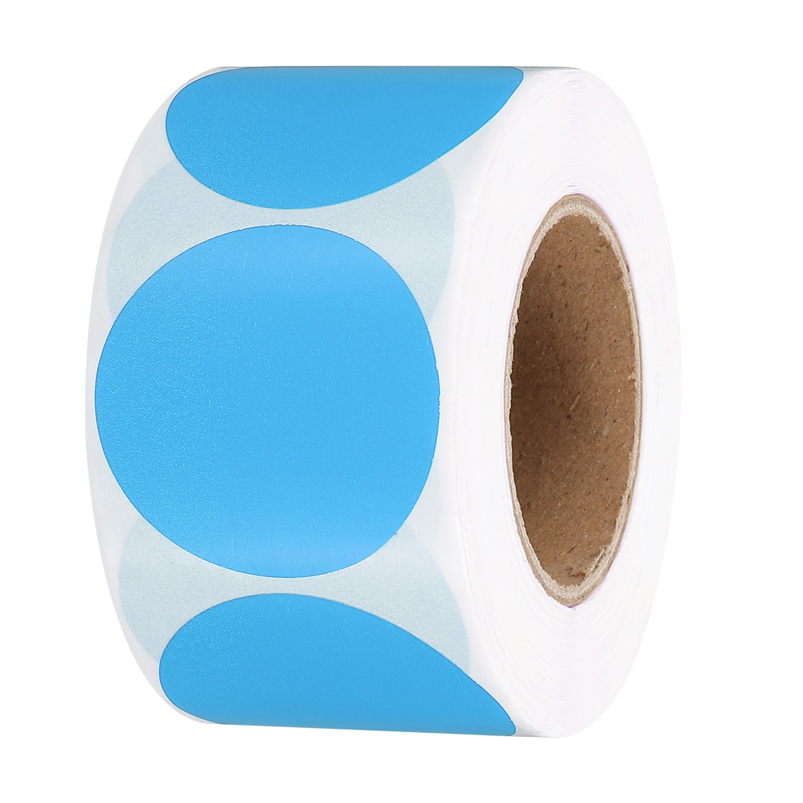 1.5 Inch Round Thermal Label Stickers for Business, Blue (500Pcs)