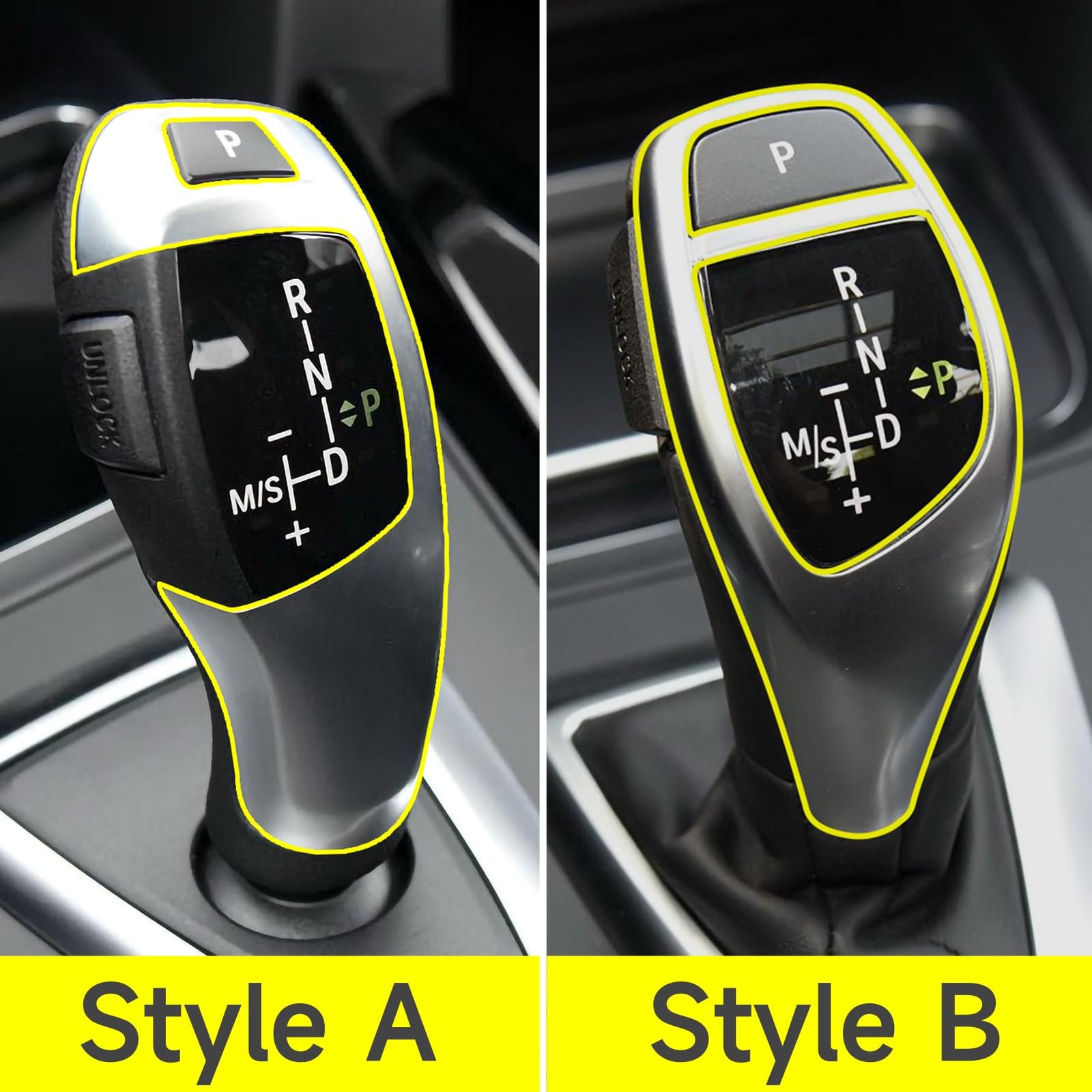 Car Sticker Decals Gear Shift Knob Cover Carbon Color ABS Trim fits for BMW F…