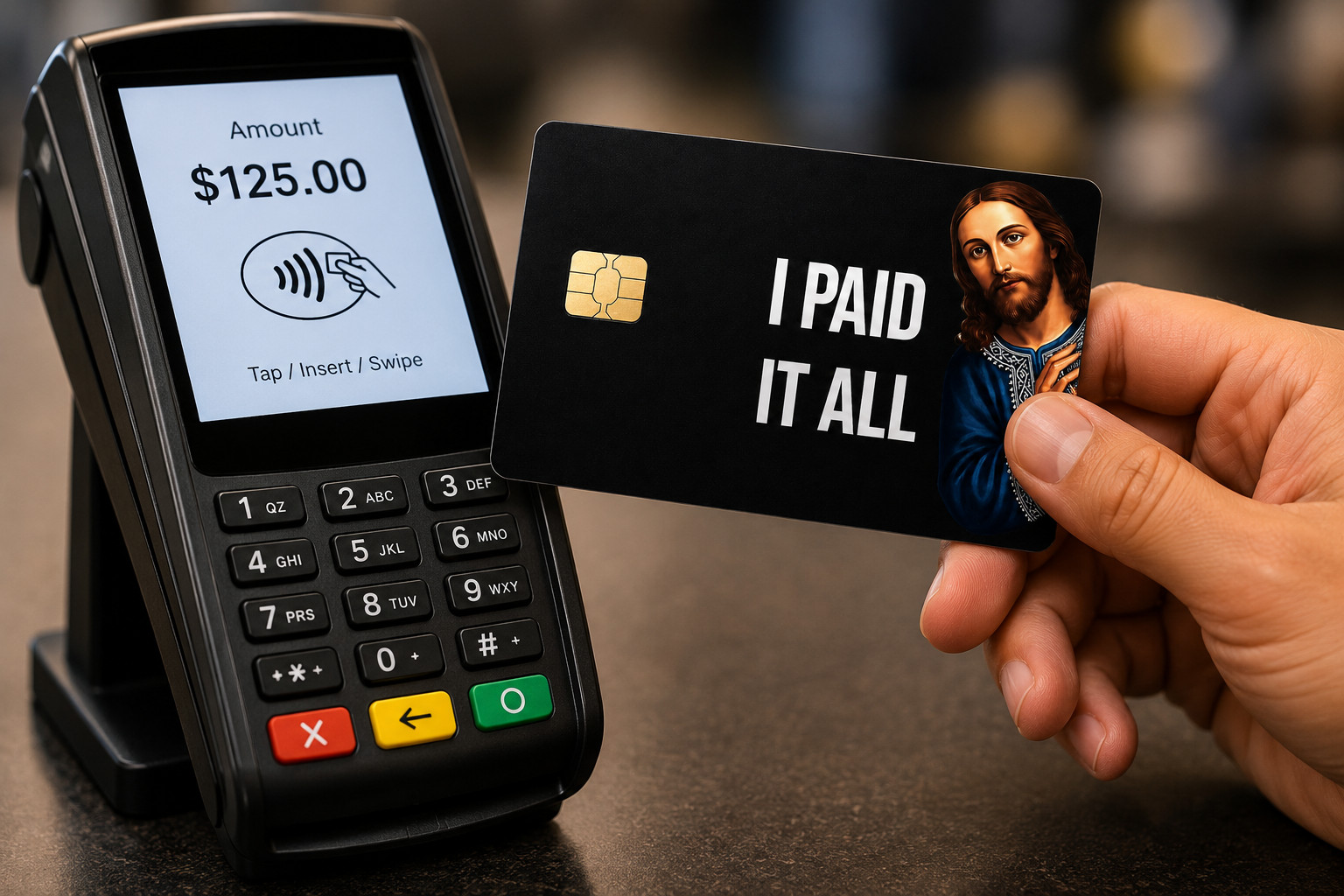 Jesus I Paid It All Credit Card Skin Christian Vinyl Sticker Debit Card Wrap