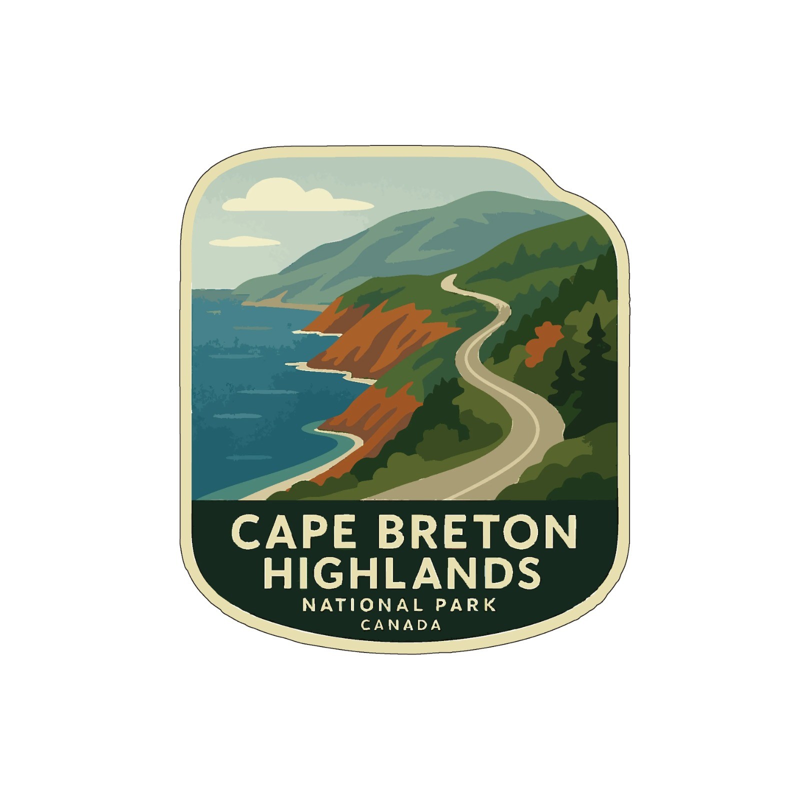 Cape Breton Highlands Canada National Park Sticker Decal Vinyl Die-Cut World