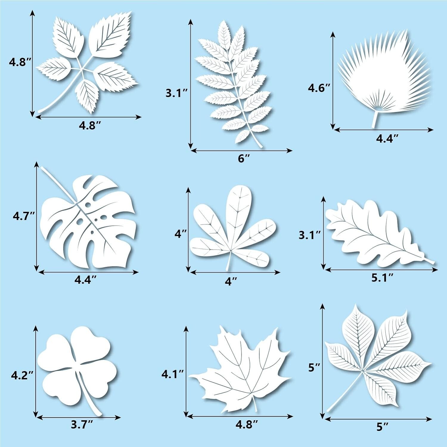 Window Decals for Bird Strike 52 Pieces Large Leaf Shape Anti-Collision Stickers