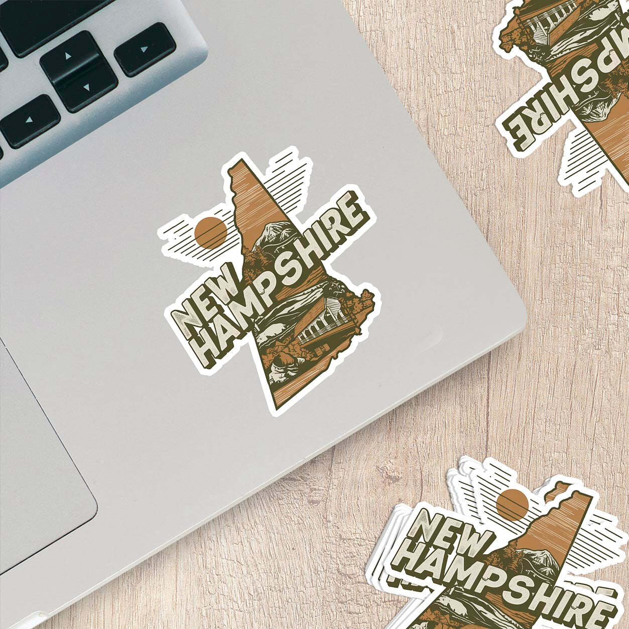 Retro Vinyl State Sticker – New Hampshire