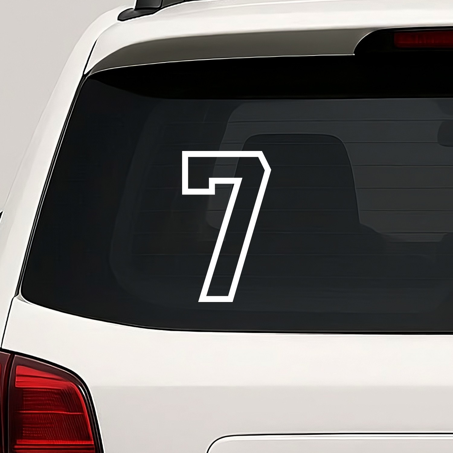 Number Seven 7 Vinyl Die Cut Decal Sticker – Jersey Sport Varsity Outline