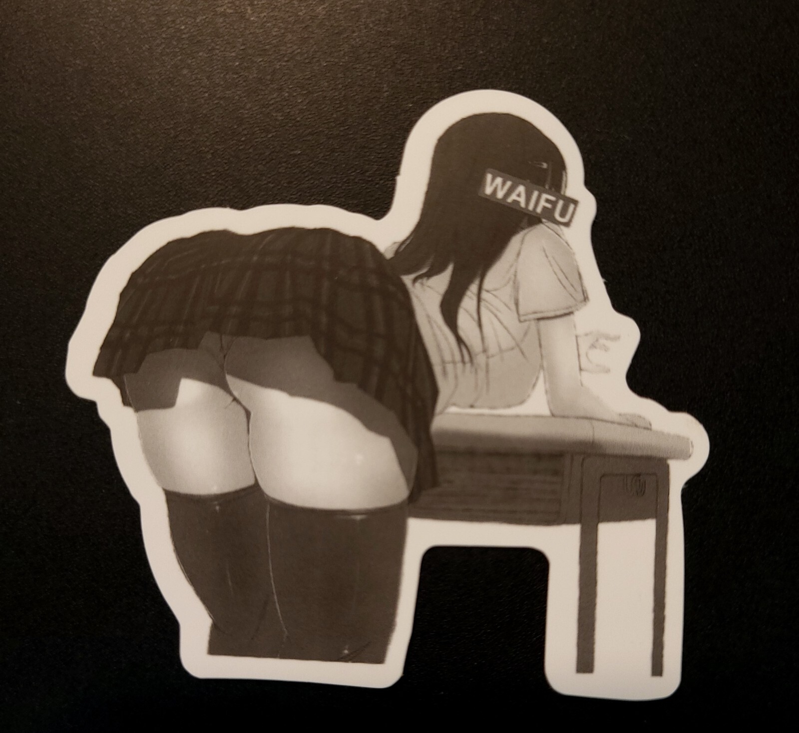 Anime Waifu Vinyl For Laptop, Phone, or Decal Placement ~(2.5"X3")