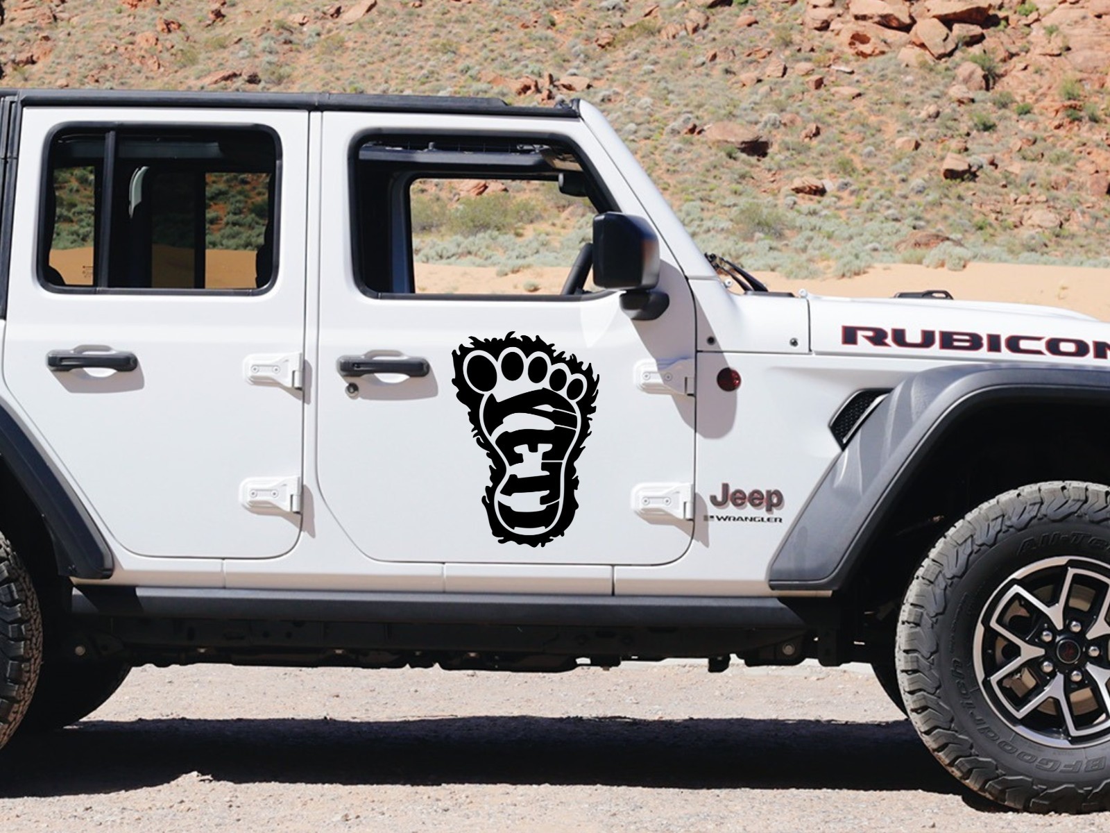 Bigfoot Yeti Footprint Vinyl Decal Sticker Sasquatch Car Truck Window Graphic