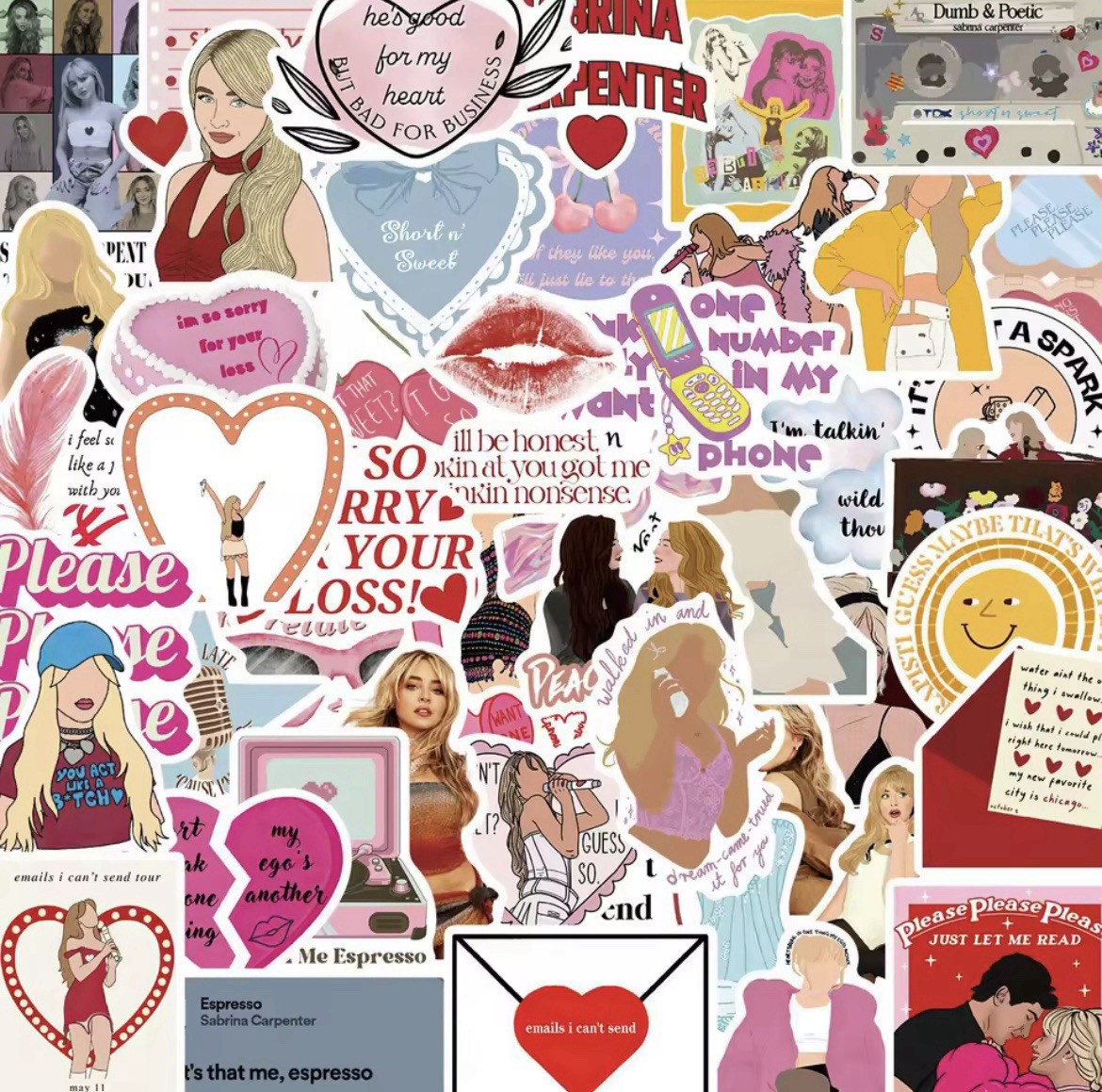 Popstar Musical Stickers Style 50pk Fun Girl Popstar Singer Stickers Mix Purple
