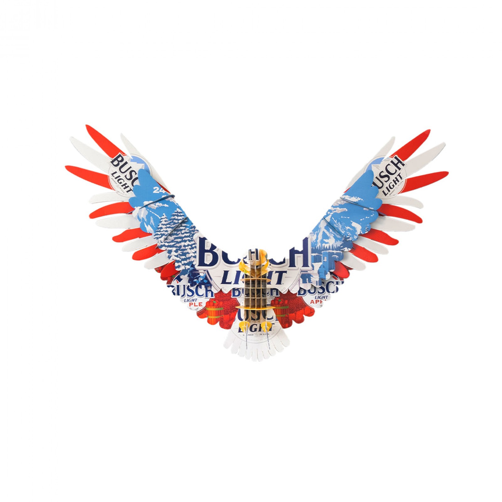 Busch Light Cardboard Eagle Mount Multi-Color