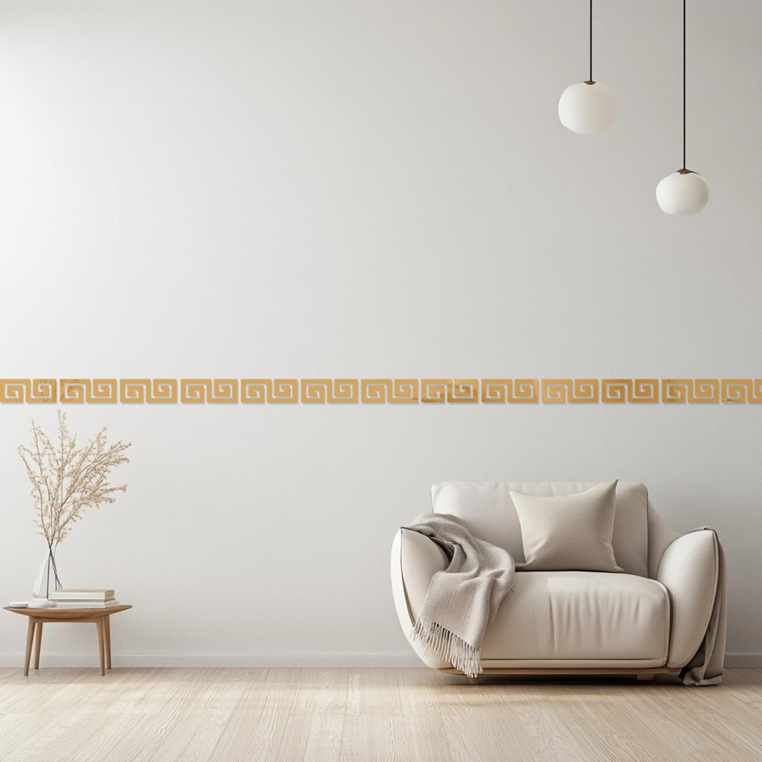 Acrylic Decorative Mirror Stickers 15 Pcs Gold 3.15×7.87in Removable Wall Décor