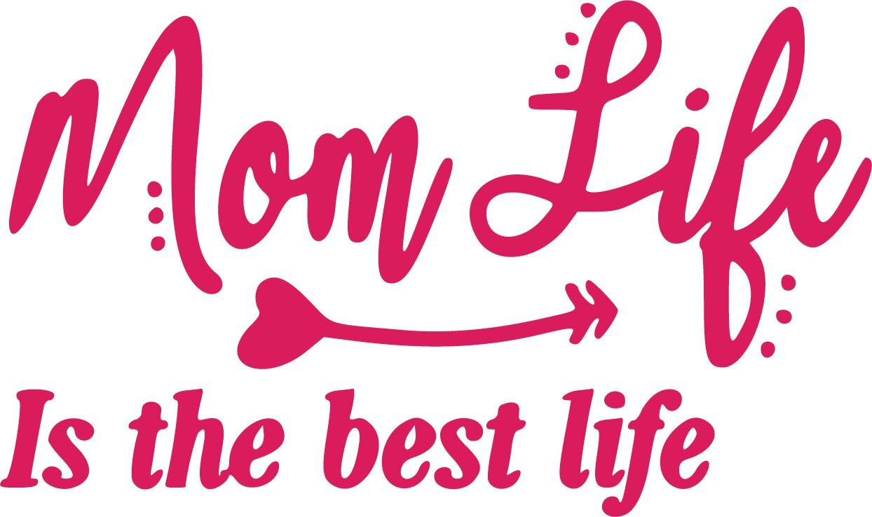 Mom Life is The Best Life Decal Sticker | 5.5-Inches by 3.25-Inches