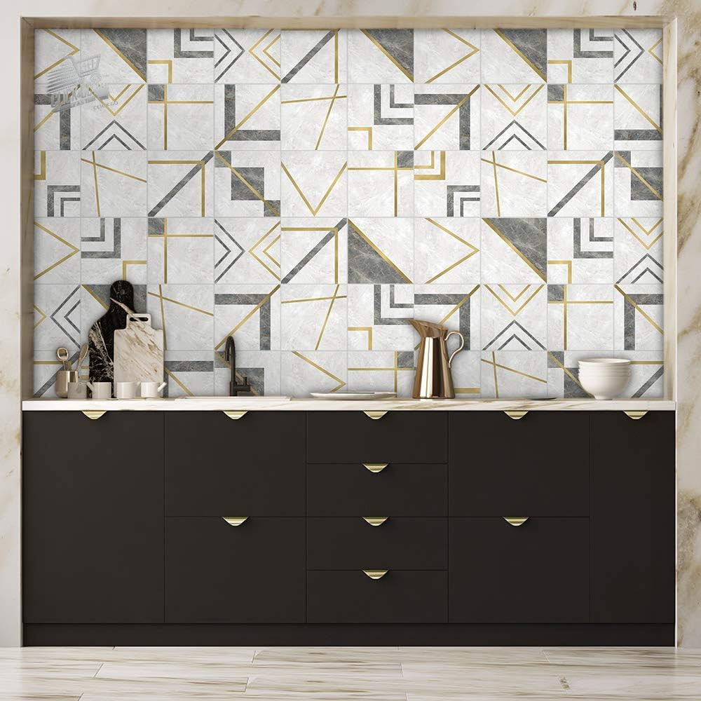 Adhesive mosaic 20×20 for walls and floors in green and yellow
