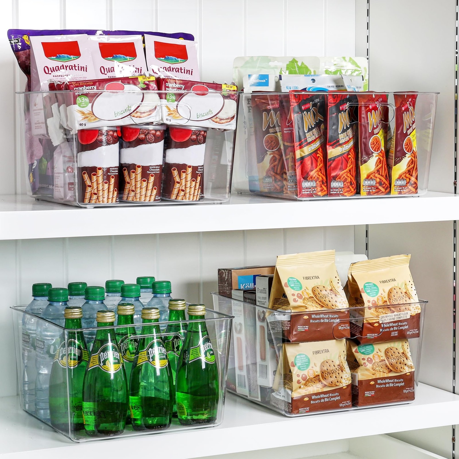 Vtopmart 10 Pack Extra Large Clear Plastic Storage Bins,11×11 Cube Acrylic Or…