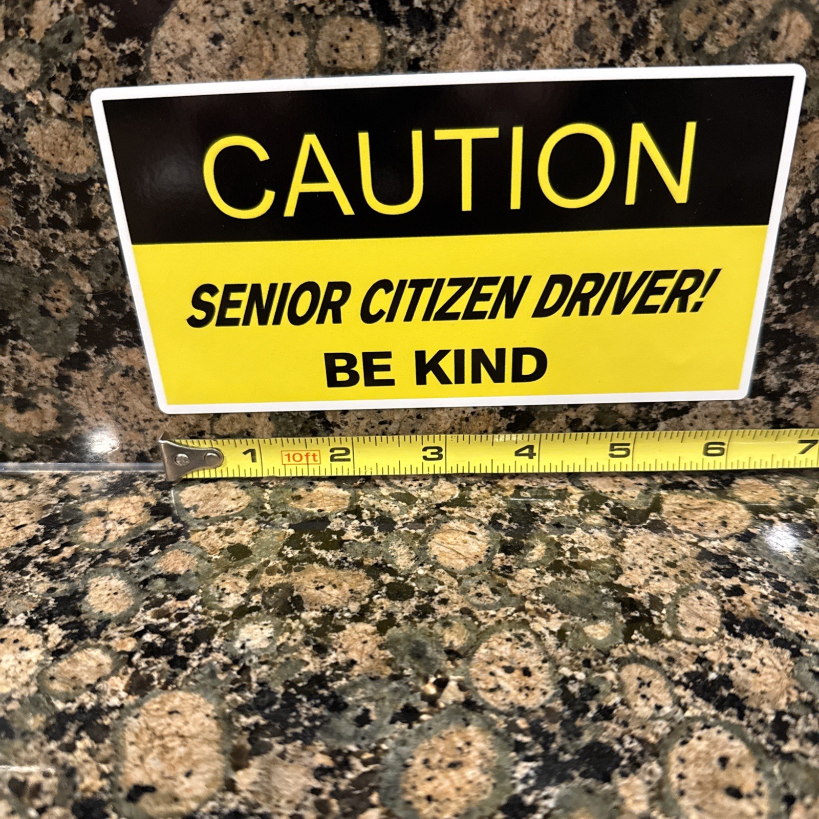 Caution, Senior Driver Decal Be Kind Car, Bumper Sticker ￼