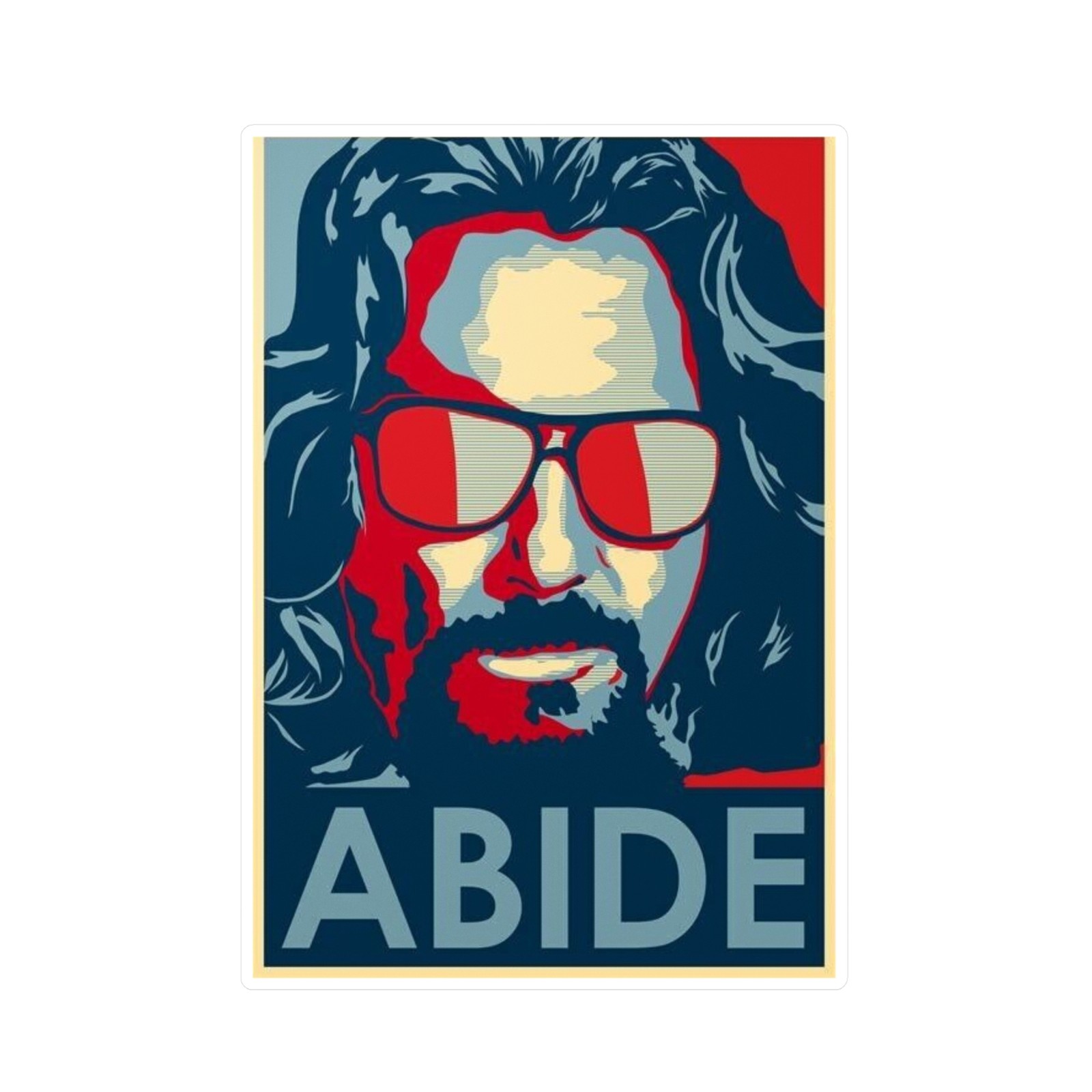 Kiss-Cut Vinyl Decals, The Big Lebowski Sticker Abide, Car Decal, Laptop