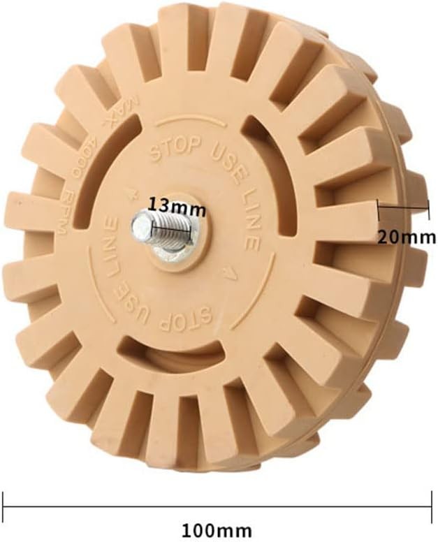 12Pcs Decal Adhesive Remover Set, 4-Inch Eraser Wheel with Plastic Blade Scraper
