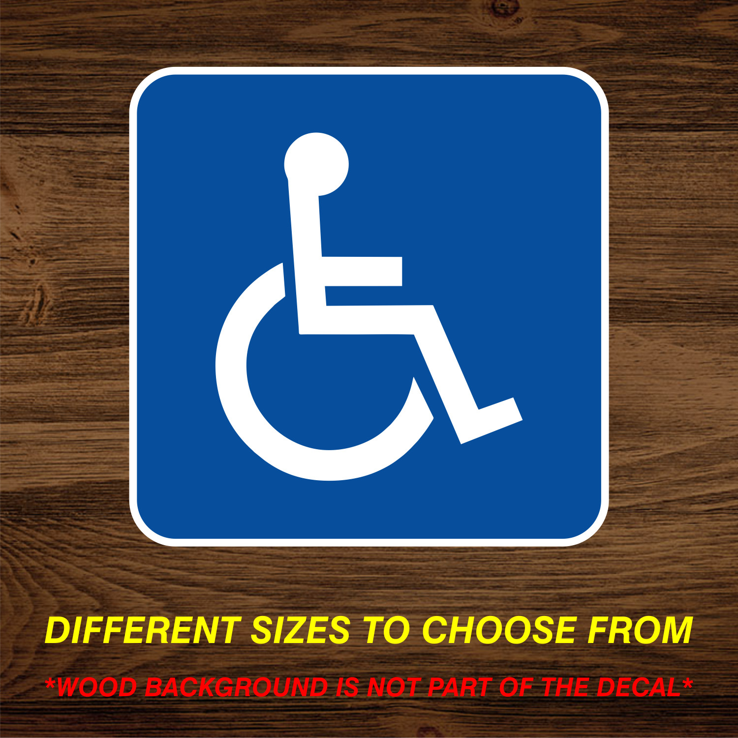 Handicap Parking Sign Vinyl Decal Sticker Free Shipping