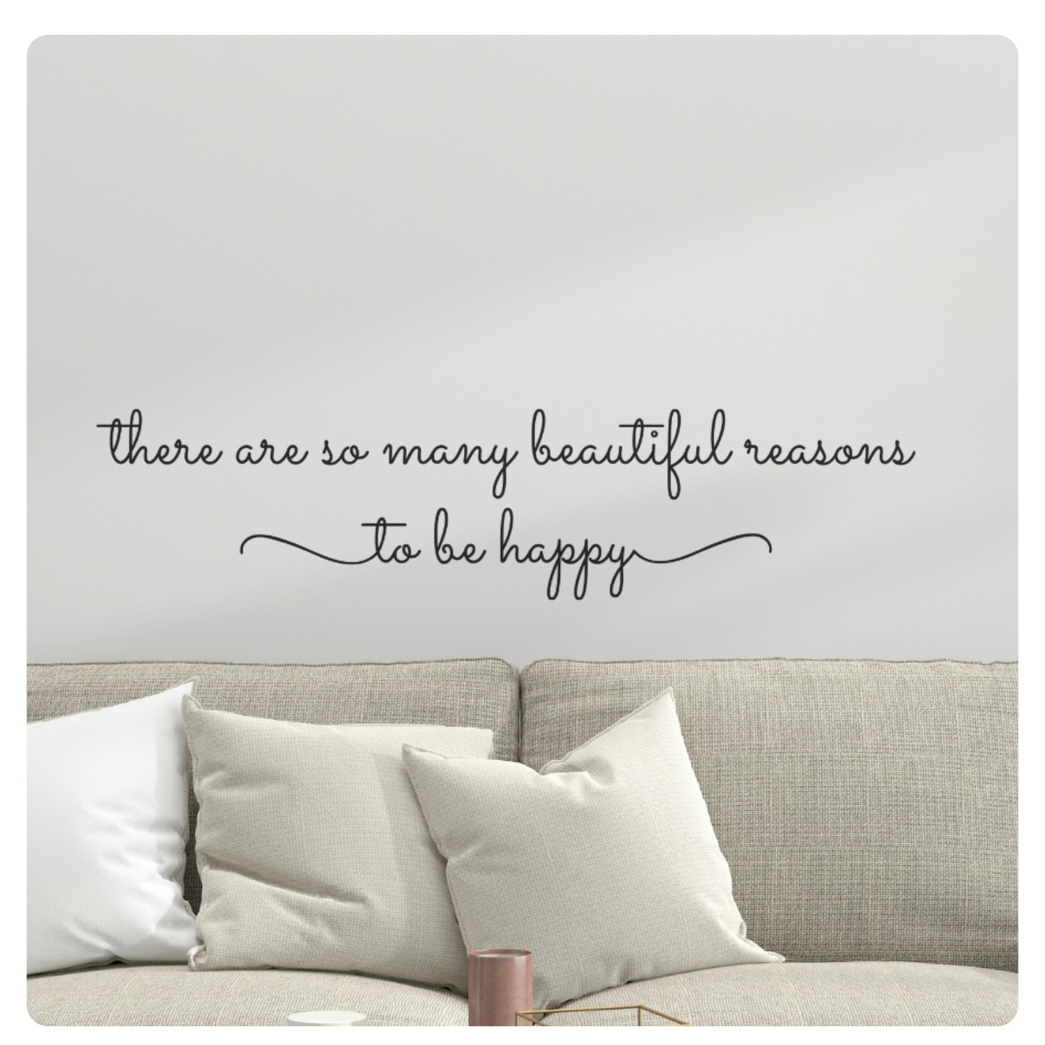 Beautiful Reasons to be Happy Inspirational Wall Decal Sticker Vinyl Quote