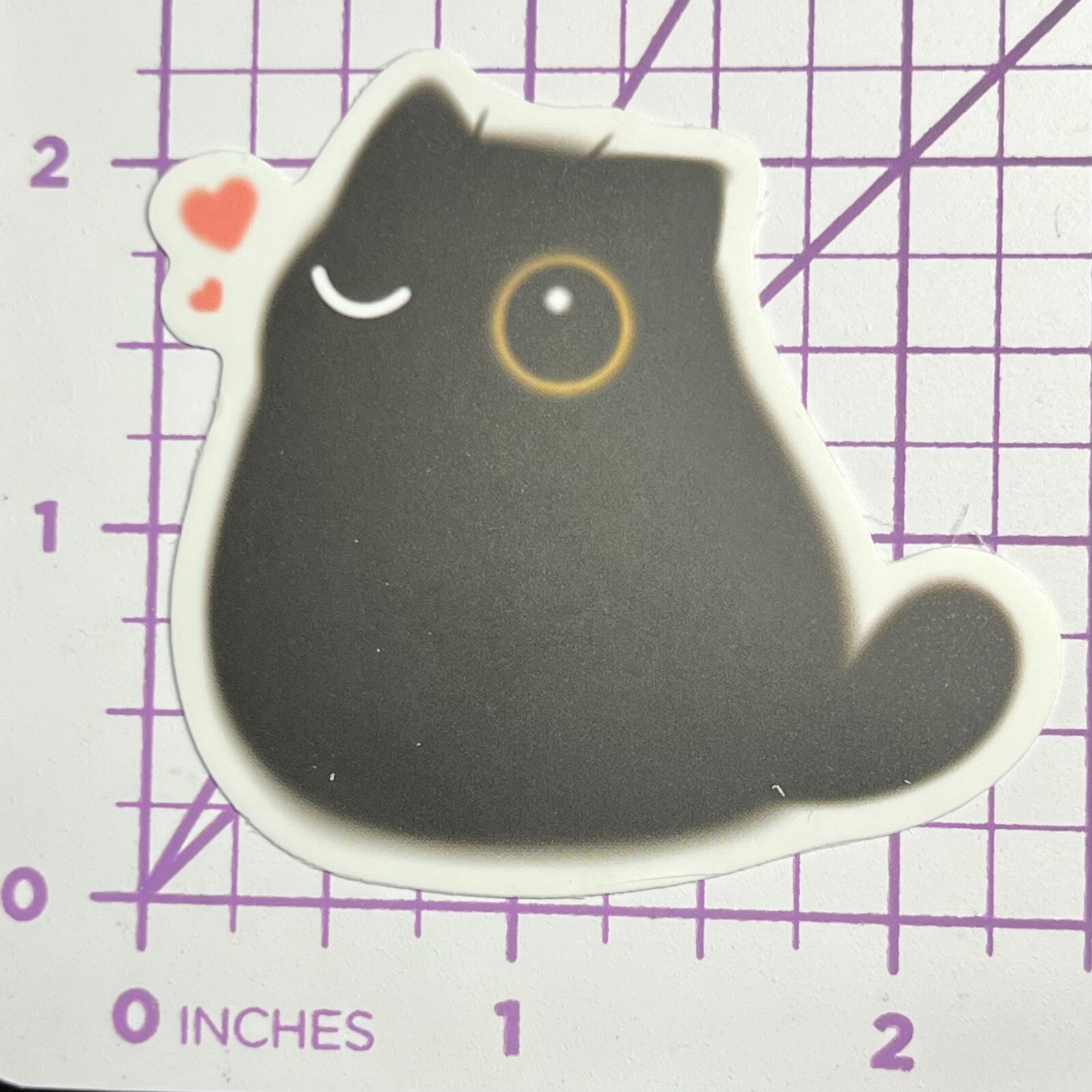 Black Cat Wink LOVE Emo Kawaii – Mystery Black Cat Vinyl Decal Sticker Bomb Cute