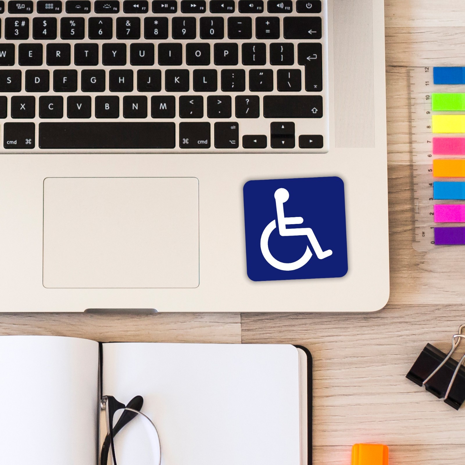 Handicap Parking Sign Sticker Decal Disabled Symbol Wheelchair Set of 2