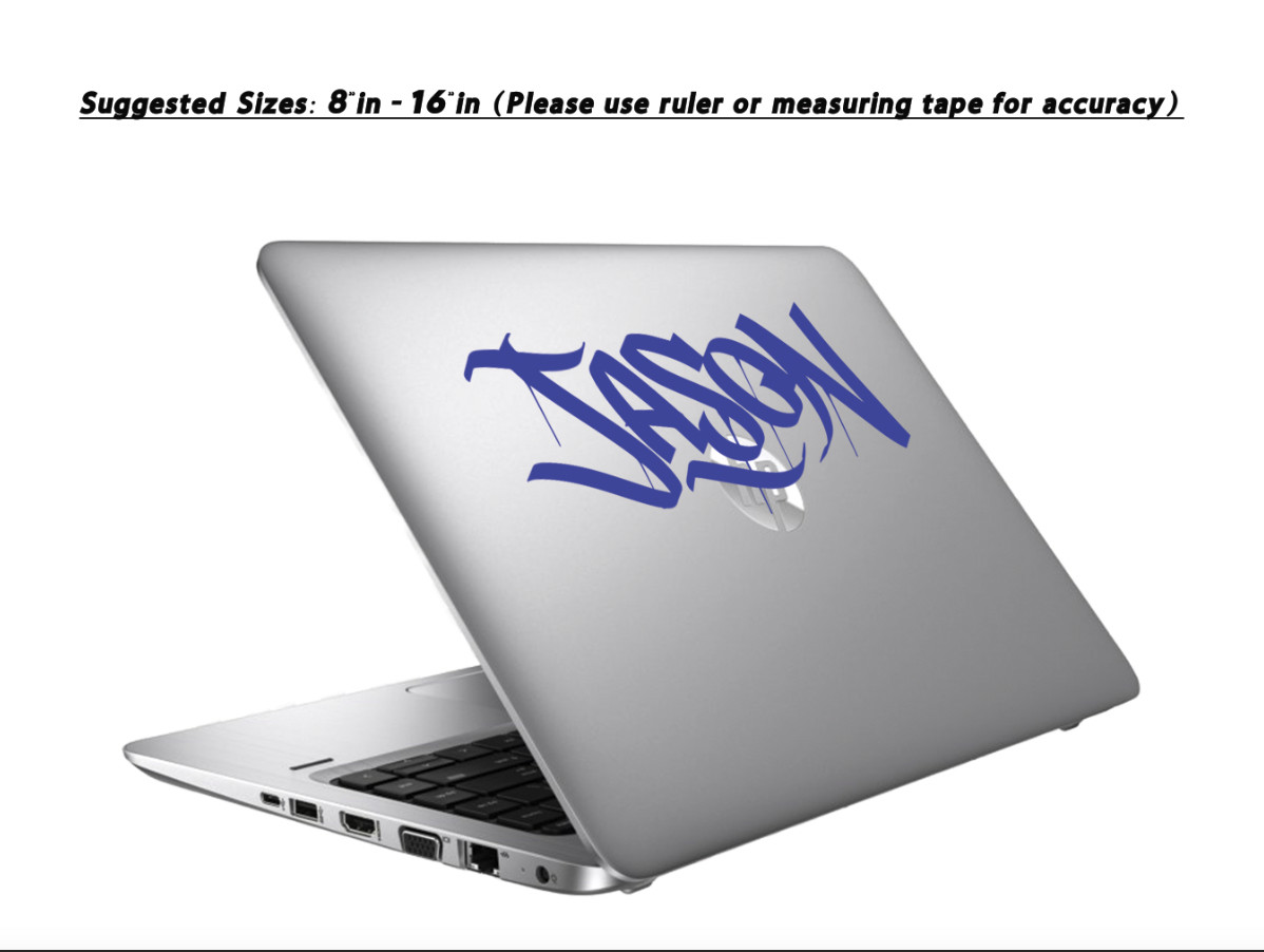 Custom Personalized Graffiti Tag Name Decal Sticker for Car Window Tumbler Wall