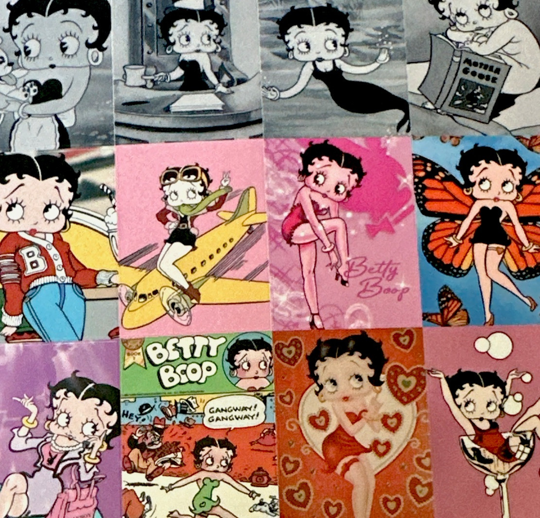 BETTY BOOP STICKERS✨💋🐶📕✈️👠🦋🩷🛍️🦄✨6 1/2” X 5”✨SEXY & CUTE✨AWESOME✨❤️💜💫