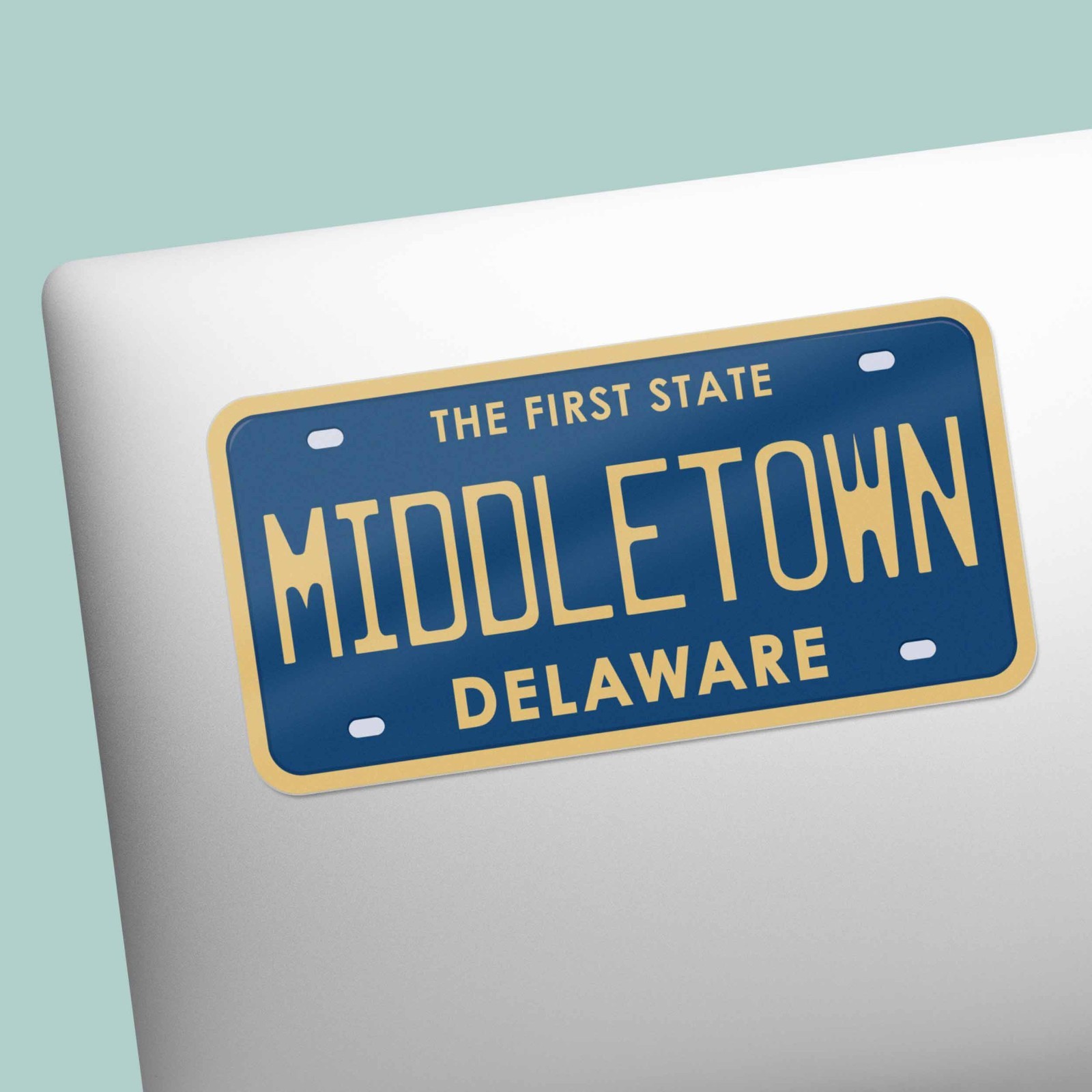 Delaware License Plate Bumper Stickers – Choose Your City or Phrase Decal