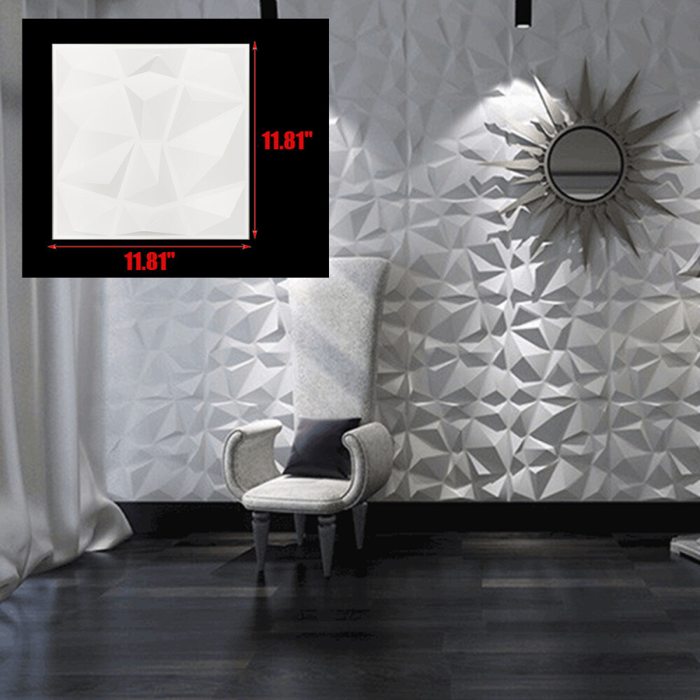 12pcs 30cmx30cm 3D Wall Panels PVC 3D Wallpaper Decorative 3D Wall Panel Tiles