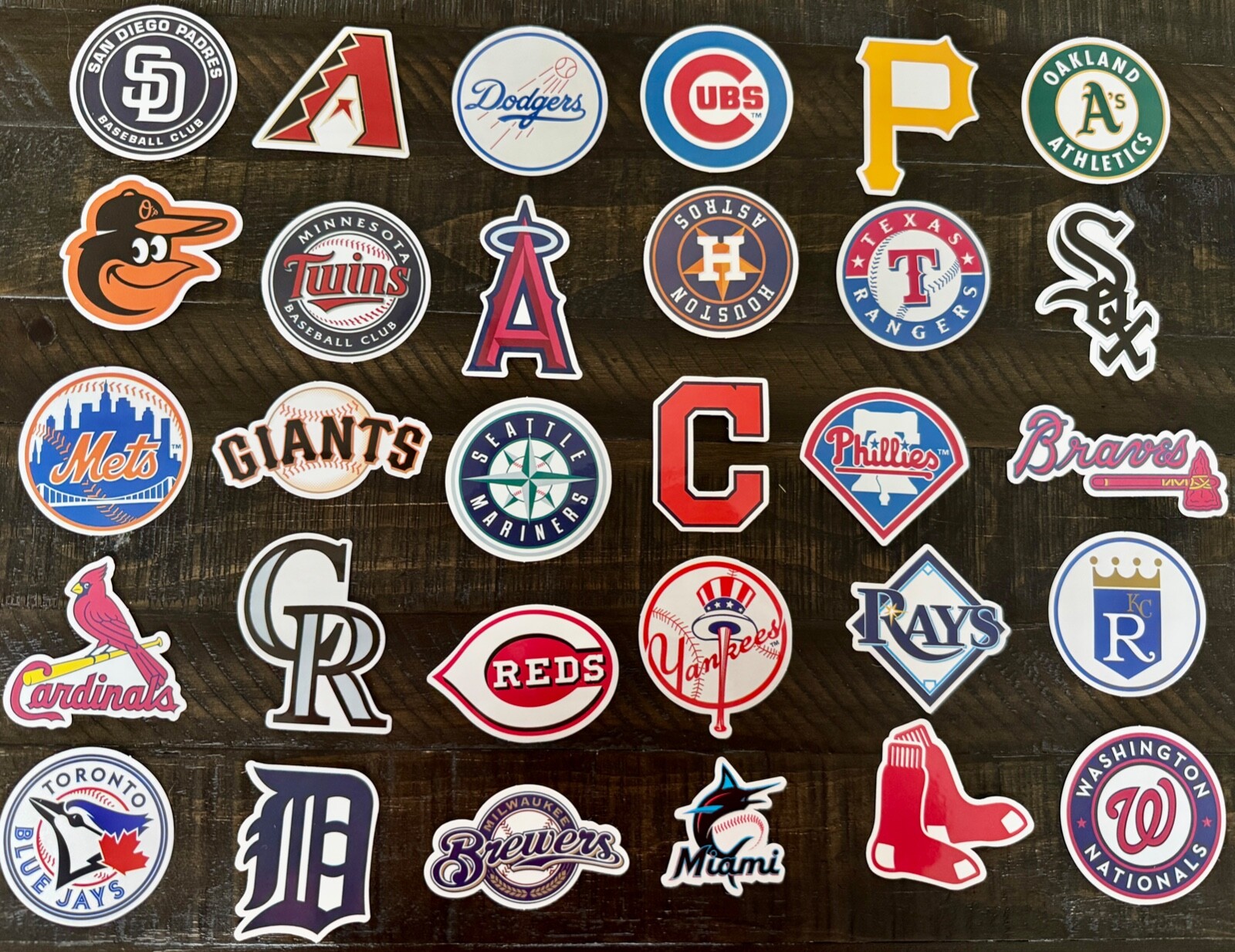 NEW MLB LOGO STICKERS ~ PICK TEAM ~ PLUS TEAM TRADING CARD ~ SHOW YOUR SPIRIT ~