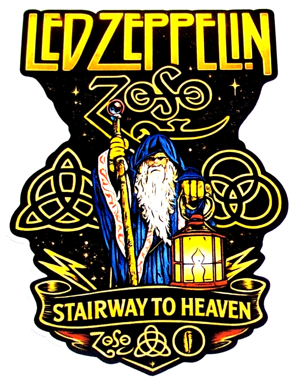 Led Zeppelin – LARGE Die Cut Sticker Decal Music Band Rock "Stairway to Heaven"